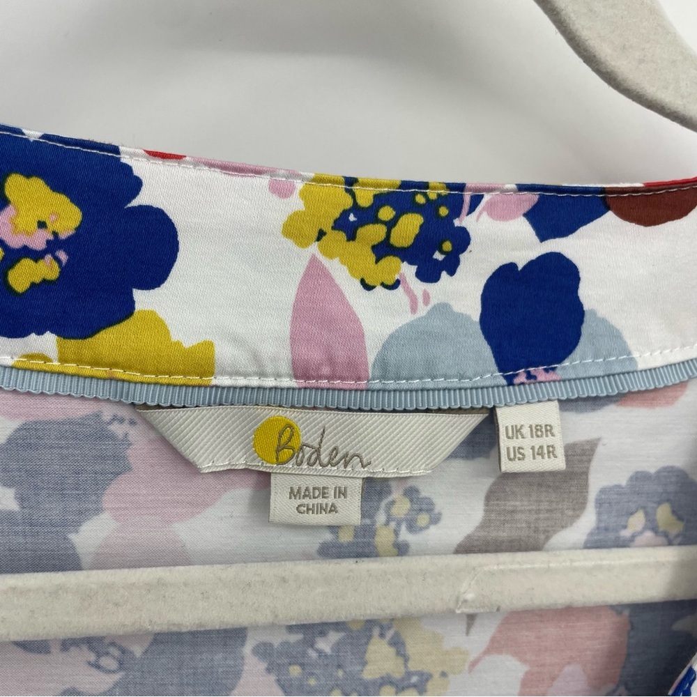 Boden Clemmie midi Dress in Peony floral Print Sz 14 R regular - Picture 3 of 7